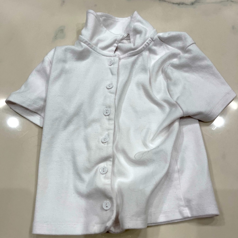 Brandy Button-up white collard shirt!